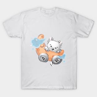 Sleep Puppy Hanging On a Sleepy Moon and Stars T-Shirt